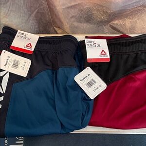 Reebok Men's Athletic Shorts - Blue and Red 2 pairs